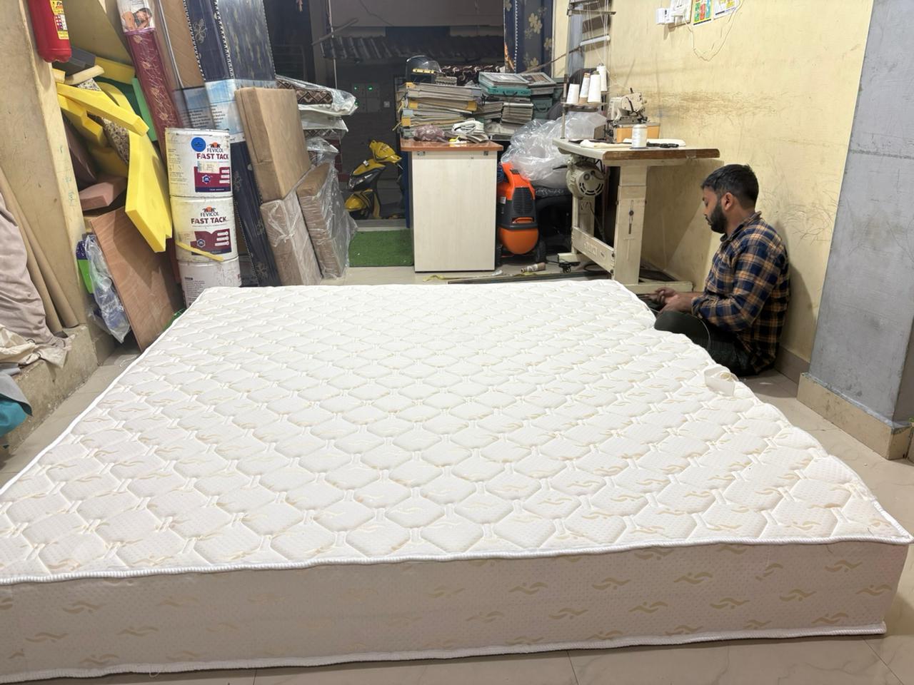 Mattress displayed in the showroom