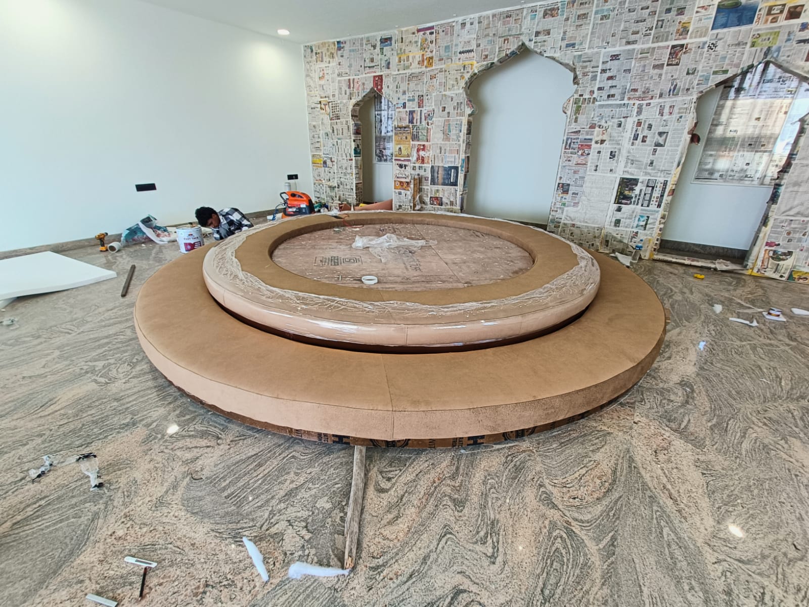 Completed interior flooring project